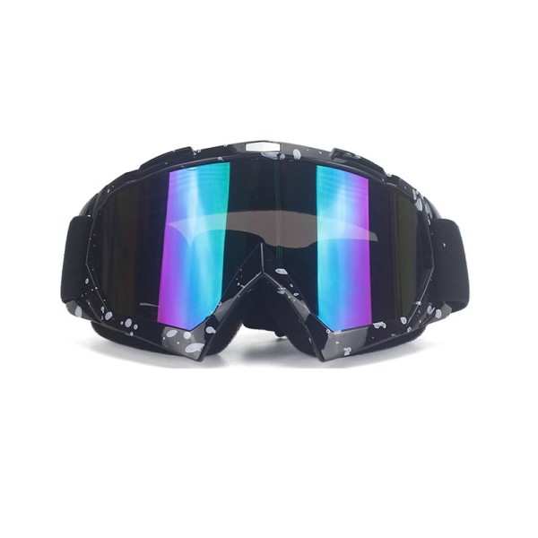 Ochelari unisex ski, snowboard si multe alte sporturi, rama neagra - lentila multicolora, O2NM